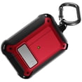 thumbnail image 1 of Secure-Click Series for Apple Airpods Pro Case, Nakedcellphone Rugged Hybrid Protective Cover with Carabiner Keychain Clip and Lock Closure for Airpods Pro Console (2019) - Red, 1 of 8