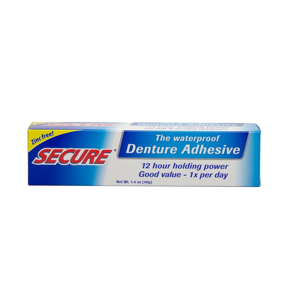 Secure Denture Adhesive Waterproof 1.4 oz Fresh