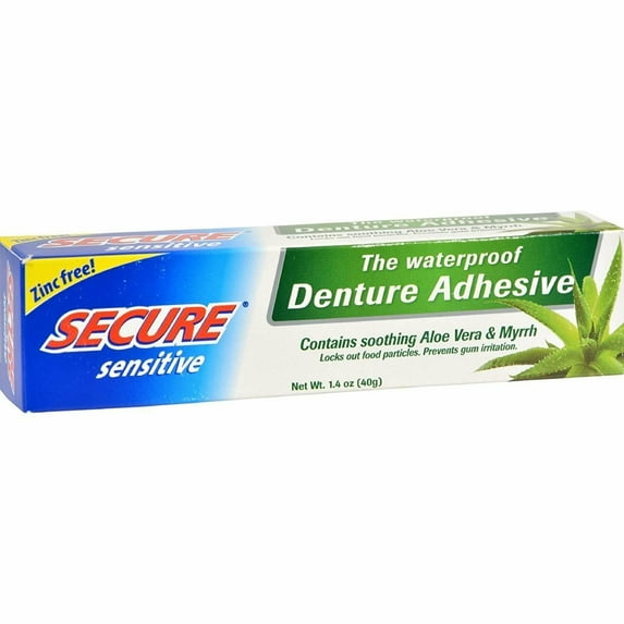 Secure Denture Adhesive, sensitive, 1.4 oz 3 pack