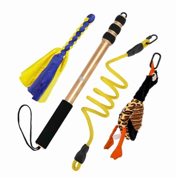 Secure Dog Walking Tool With Telescoping Handle Nonslip Grip And Nylons Cord for Outdoor Exercise