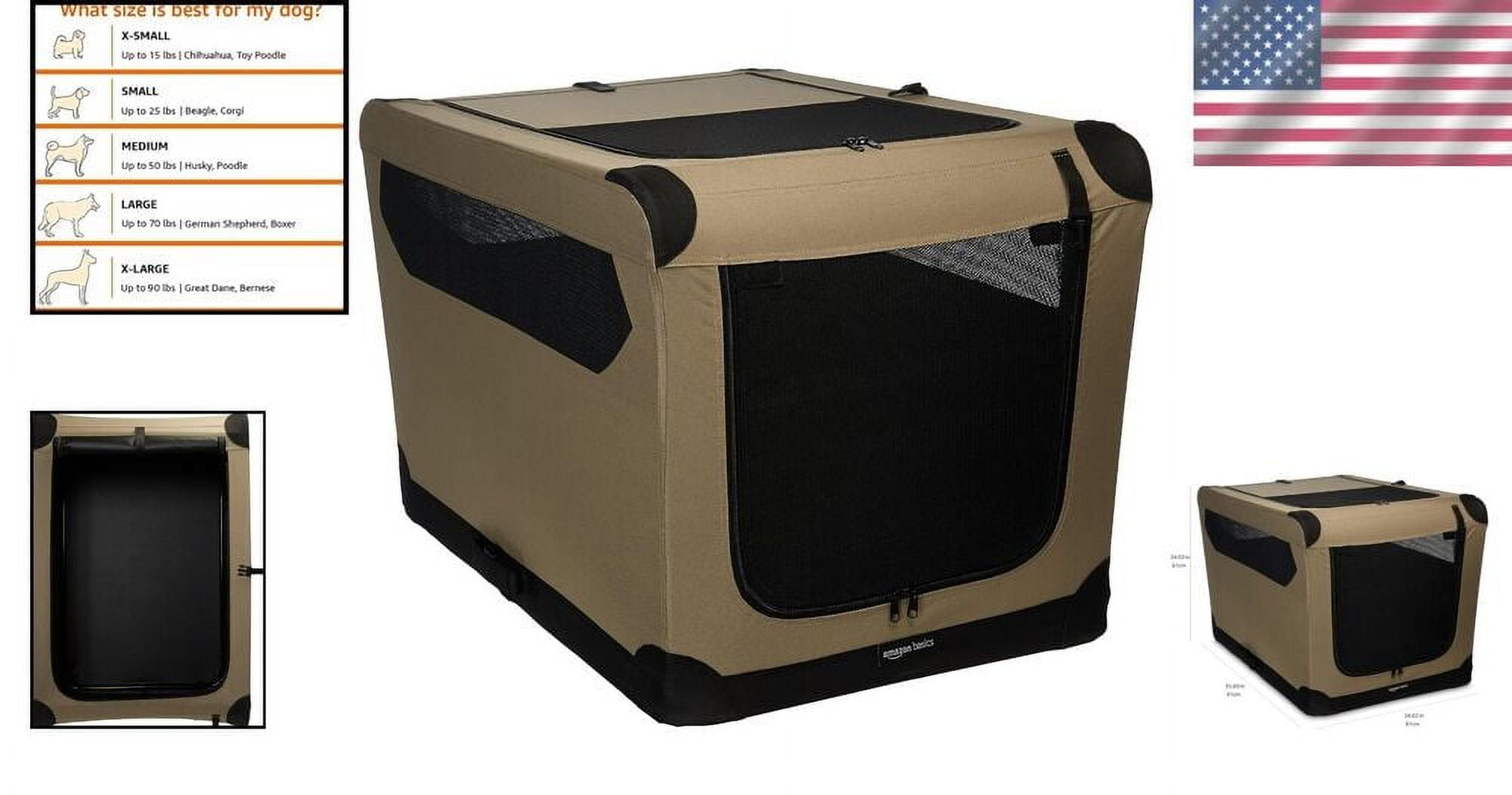 Secure DualDoor Dog Crate Lightweight and Foldable for Easy Travel