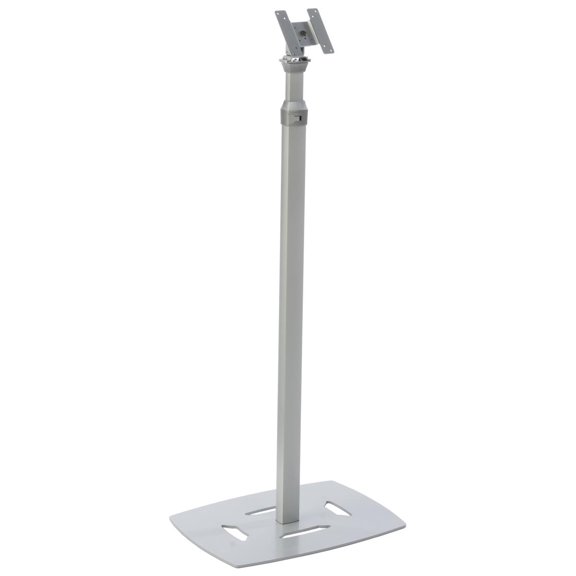 Secure Floor Stand for iPad or Monitor, VESA 75mm x 75mm and 100mm x 100mm, Silver Aluminum (M2XBASESLV)