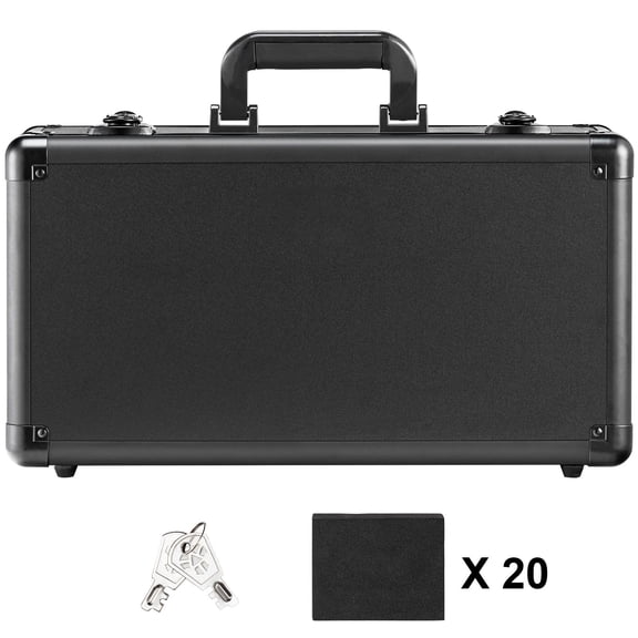 Secure Graded Card Case with Lock 4 Compartment Storage Box for PSA BGS SGC Cards and Top Loaders Foam Protected Travel Holder