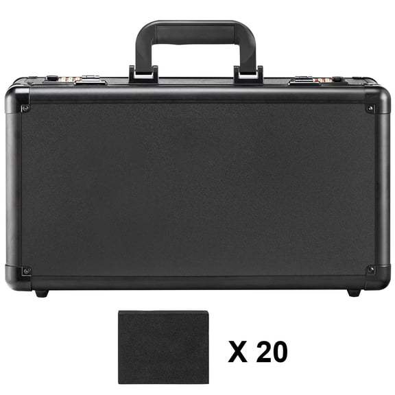 Secure Graded Card Case with Lock, 4-Slot Organizer for PSA, BGS, SGC Cards&Top Loaders, Foam-Protected Storage Box