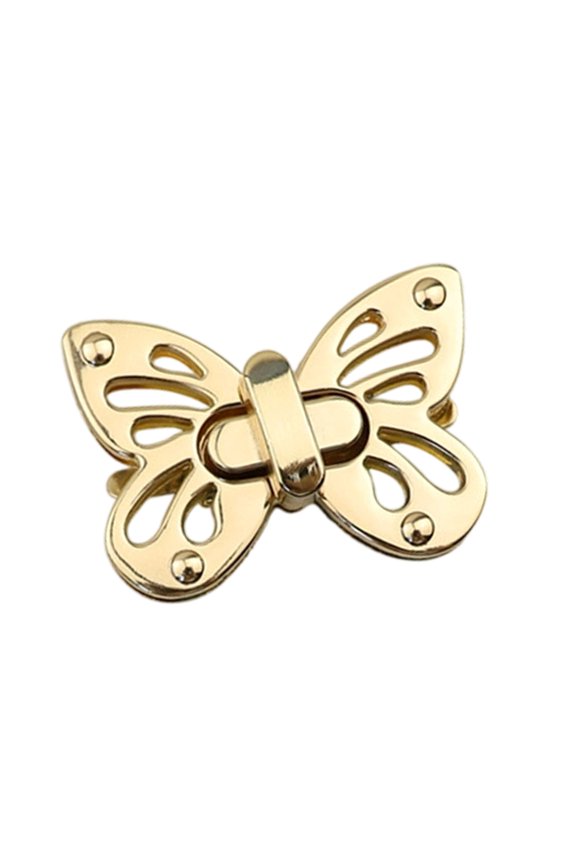 Secure Handbag Lock Metal Butterfly Shape Twist Clasp Practical Construction Lock Easy to Use for Most Travel Bags