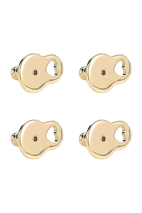 Secure Heart Shaped Earring Backs 4PCS Support Heavy Jewelry Lift Droopy Ears Sturdy Copper Construction