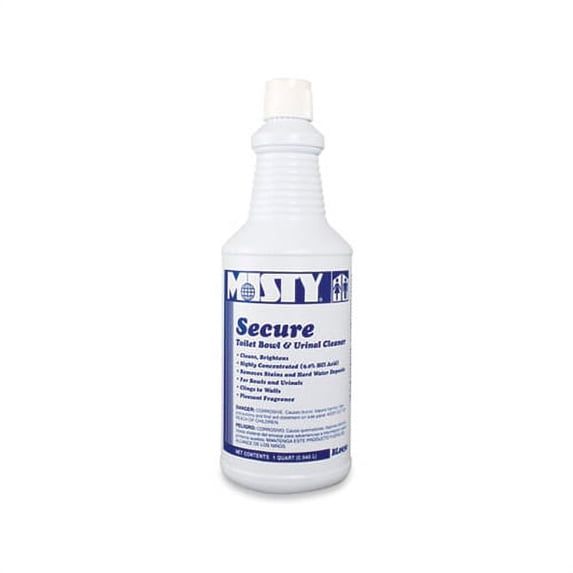 Secure Hydrochloric Acid Bowl Cleaner Mint Scent, 32oz Bottle, 12/Carton