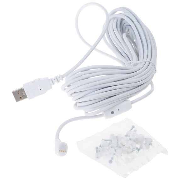 Secure Installation Power Cable for NEST Cams with Weatherproof Design Ideal for Various Conditions 5.2m/7.6m/10m