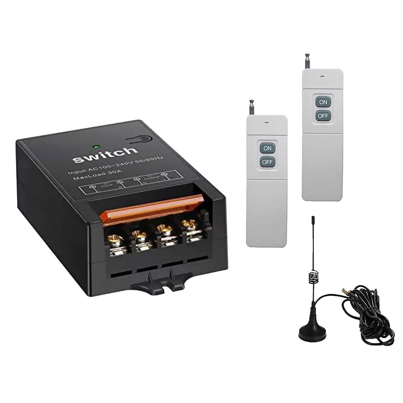 Secure Learning Code Remote Switch for Electric Water Heaters, Fans 30A Max Load