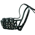 thumbnail image 1 of Secure Leather Mesh Basket Dog Muzzle #12 Black - Doberman, Collie (Circumference 11.5", Snout Length 5"), 1 of 2