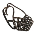 thumbnail image 1 of Secure Leather Mesh Basket Dog Muzzle - Rottweiler Male(Circumference 14.5", Snout Length 3.5"), 1 of 3