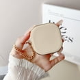thumbnail image 1 of Secure Lock Elegent Case for Samsung Galaxy Buds FE/Galaxy Buds 2 Pro/Galaxy Buds Pro/Galaxy Buds Live, TPU+Leather Shell Galaxy Buds Live Case with Chain Lanyard for Women Girls,Apricot, 1 of 11