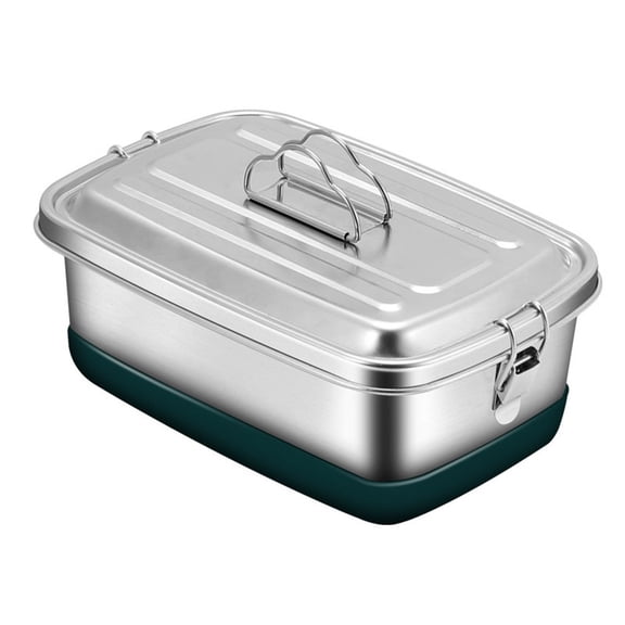 Secure Lock Stainless Steel Lunch Box Large Capacity Leak Proof Double Seal