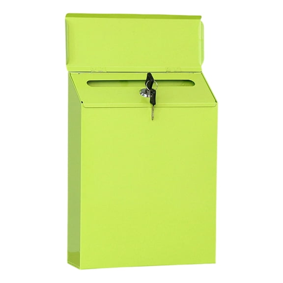 Secure Lockable Metal Mailbox Farmhouses Design Weather Resistant Wall Mounted Iron Mailbox For Home Exterior Decoration