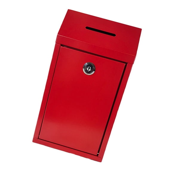 Secure Metal Donation Box with Lock Weatherproof Coin Box Donation Box Outdoor