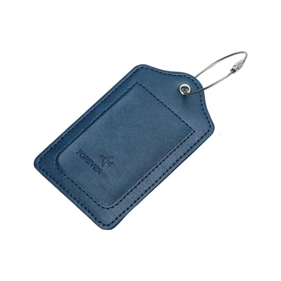 Secure Metal Lanyard PU Travel ID Label With Hide Info Card For Airport Safety