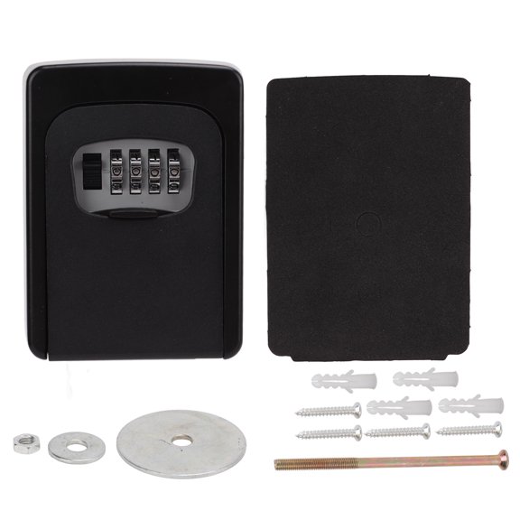 Secure Outdoor/Indoor Combination Lock for Key Storage Wall-Mounted 4 Digit Key Safe Box Sarapandan