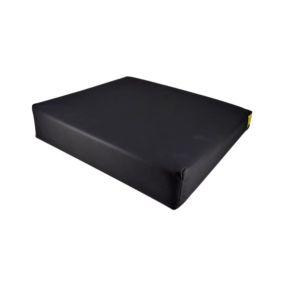 Secure Safety Solutions High Density Wedge Wheelchair Seat Cushion with Safety Strap - 18"x16"x4" - Pressure Reducing Inner Foam Core Support with Non Slip Cover to Prevent Forward Sliding