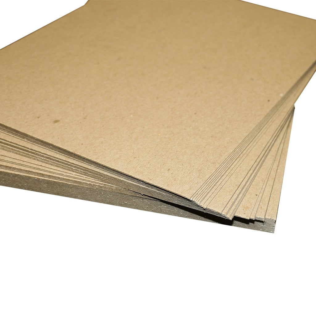 Chipboard - Cardboard Medium Weight. 8 1⁄2 x 11 Chipboard Pads - .022  Thick (25 Per Pack) 