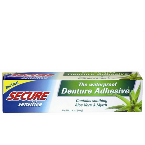 Secure Sensitive Denture Adhesive, 1.4 oz (Pack of 2) Walmart