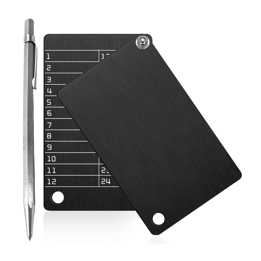 Secure Steel Crypto Wallet Set With Locking Screws And Metal Marker For  Private Stone Storage