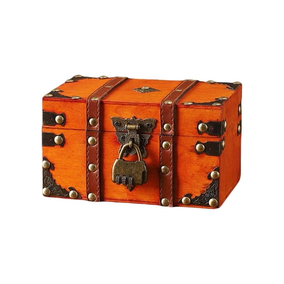 Secure Storage Box For Jewelry Documents Small Item Organization Decorative Storage Chest With Alloy Lock