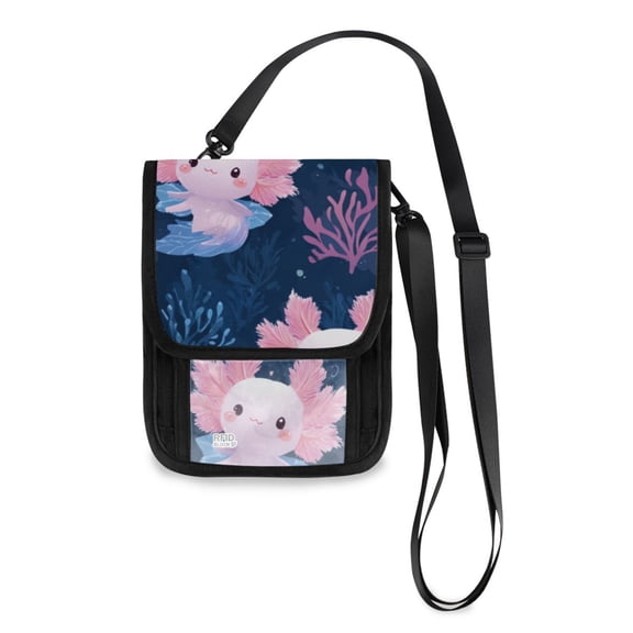 Secure Travel Neck Wallet Passport Holder Adjustable Strap For Men & Women 6*7.5in Beautiful Sunset Sky