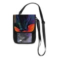 thumbnail image 1 of Secure Travel Neck Wallet Passport Holder Adjustable Strap For Men & Women 6*7.5in Vibrant Black Cat, 1 of 6
