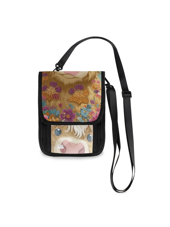 Secure Travel Neck Wallet Passport Holder Adjustable Strap For Men & Women 6*7.5in Modern Pattern