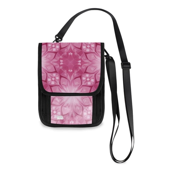 Secure Travel Neck Wallet Passport Holder Adjustable Strap For Men & Women 6*7.5in Flower Of The Prosperous Scene