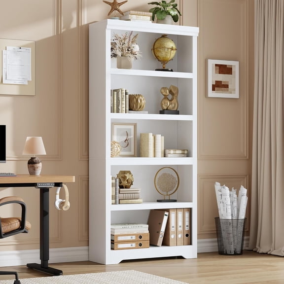 Secure & Versatile File Storage – Rustic Wooden Bookcase with Adjustable Shelf, for Home Office or Living Room