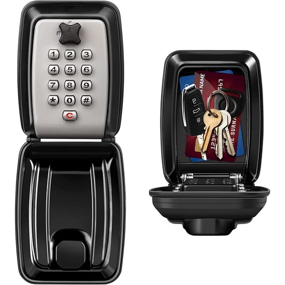 Secure Wall-Mounted Key Box with 12-Digit Code