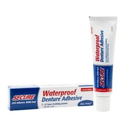 Secure Denture Adhesive Cream, 12-Hour Max Hold, Waterproof Seal - Zinc Free - For Uppers, Lowers & Partials - FSA HSA Approved - Food Grade Ingredients - 1.4 oz 1 Pack