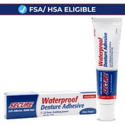 Secure Denture Adhesive Cream, 12-Hour Max Hold, Waterproof Seal - Zinc Free - For Uppers, Lowers & Partials - FSA HSA Approved - Food Grade Ingredients - 1.4 oz (1 Pack)