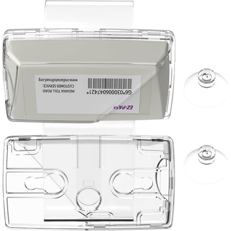 Secure Windshield Mount for Transparent EZ Pass holder,Crystal Clear Design with Reliable Suction Cups,Free toll pass transponder & iPass holder