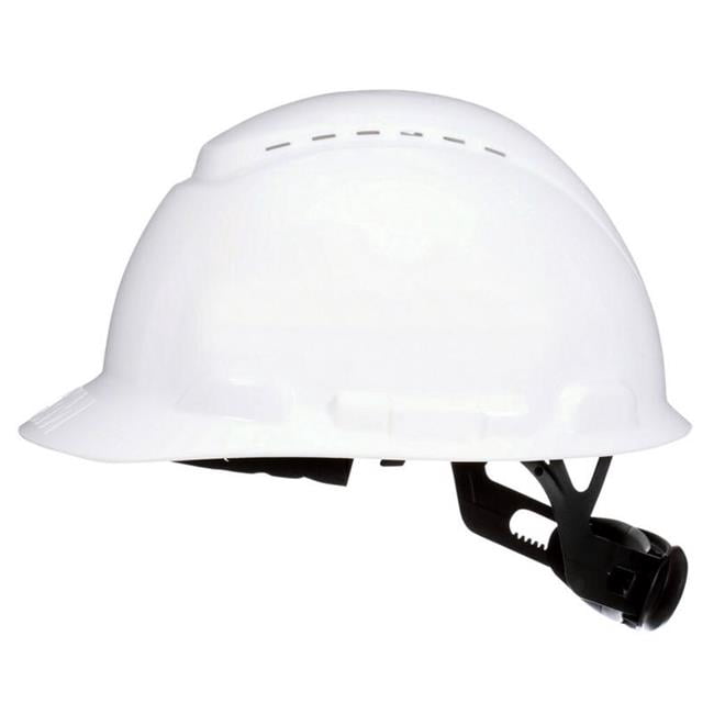 SecureFit Hard Hat - White - Vented - 4-Point Ratchet Suspension - ANSI Certified