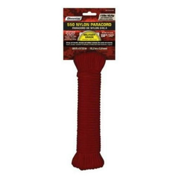 SecureLine 5/32 in. D X 50 ft. L Red Braided Nylon Paracord