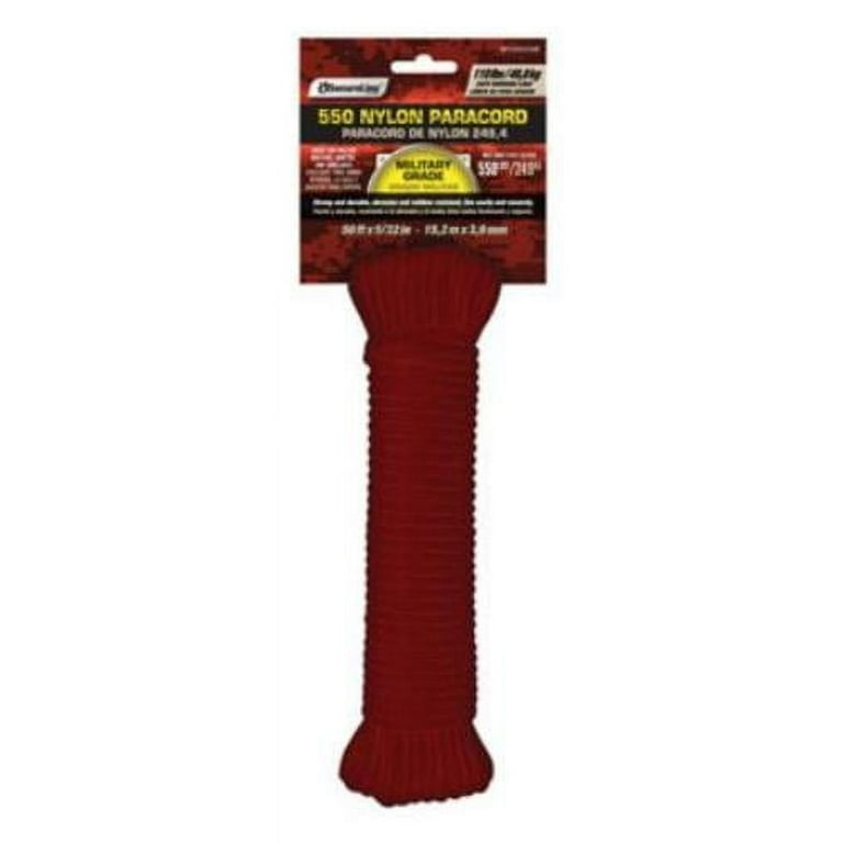 SecureLine 5/32 in. D X 100 ft. L Red Braided Nylon Paracord SecureLine 5/32 in. D X 100 ft. L Red Braided Nylon Paracord
