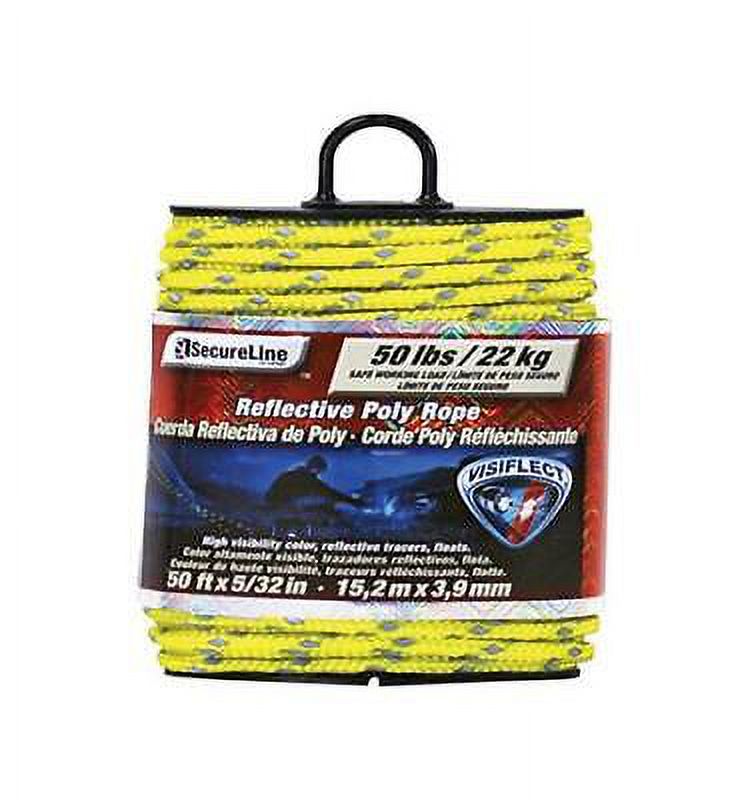 SecureLine 5/32 in. D X 50 ft. L Yellow Diamond Braided Poly Rope