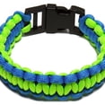 thumbnail image 1 of SecureLine NPCB550BLGM 550 Nylon Paracord Survival Bracelet,  Medium,  Blue/Green, 1 of 2