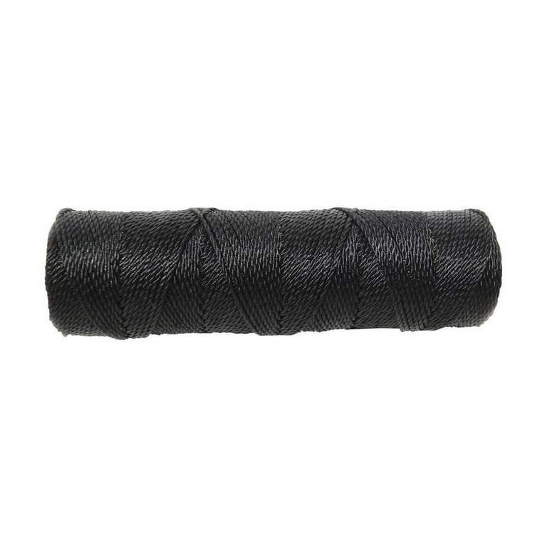 KINGLAKE 426 Feet Nylon Twine #36 Bank Line-Black Nylon String 2mm-100%  Black Nylon Twine-Strong Durable Twisted Seine Twine for