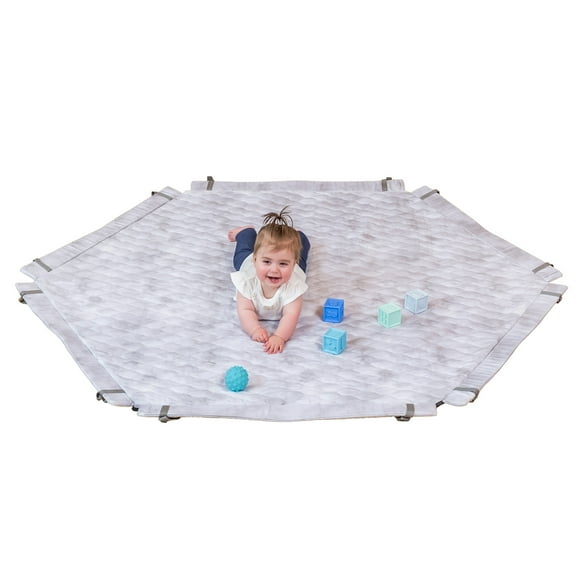 Toddleroo by North States SecureMat Playmat for Superyards, Hexagon Clouds