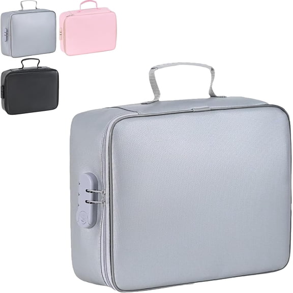 Securebrites Fireproof Keepsake Box , Fireproof Waterproof Document Storage Box, with Handle Hanging File Folder, for Documents, Letters, Passports, and Cards