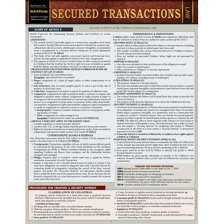 Secured Transactions : a QuickStudy Laminated Reference Guide (Edition 2) (Other)