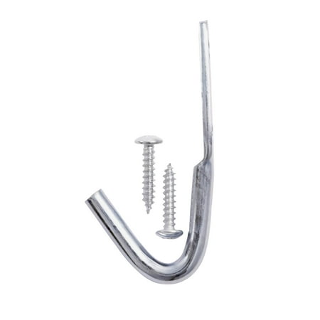 Secureline Item# 7222W, Rope Hook With Two Mounting Screws, Zinc Plated, 3-1/2", 1 Per Card