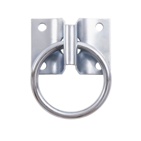 Secureline Item# 7236P-6P, Hitch Ring with Mounting Plate, Zinc Plated Hardware, 2" Inner Diameter, 1 Per Card