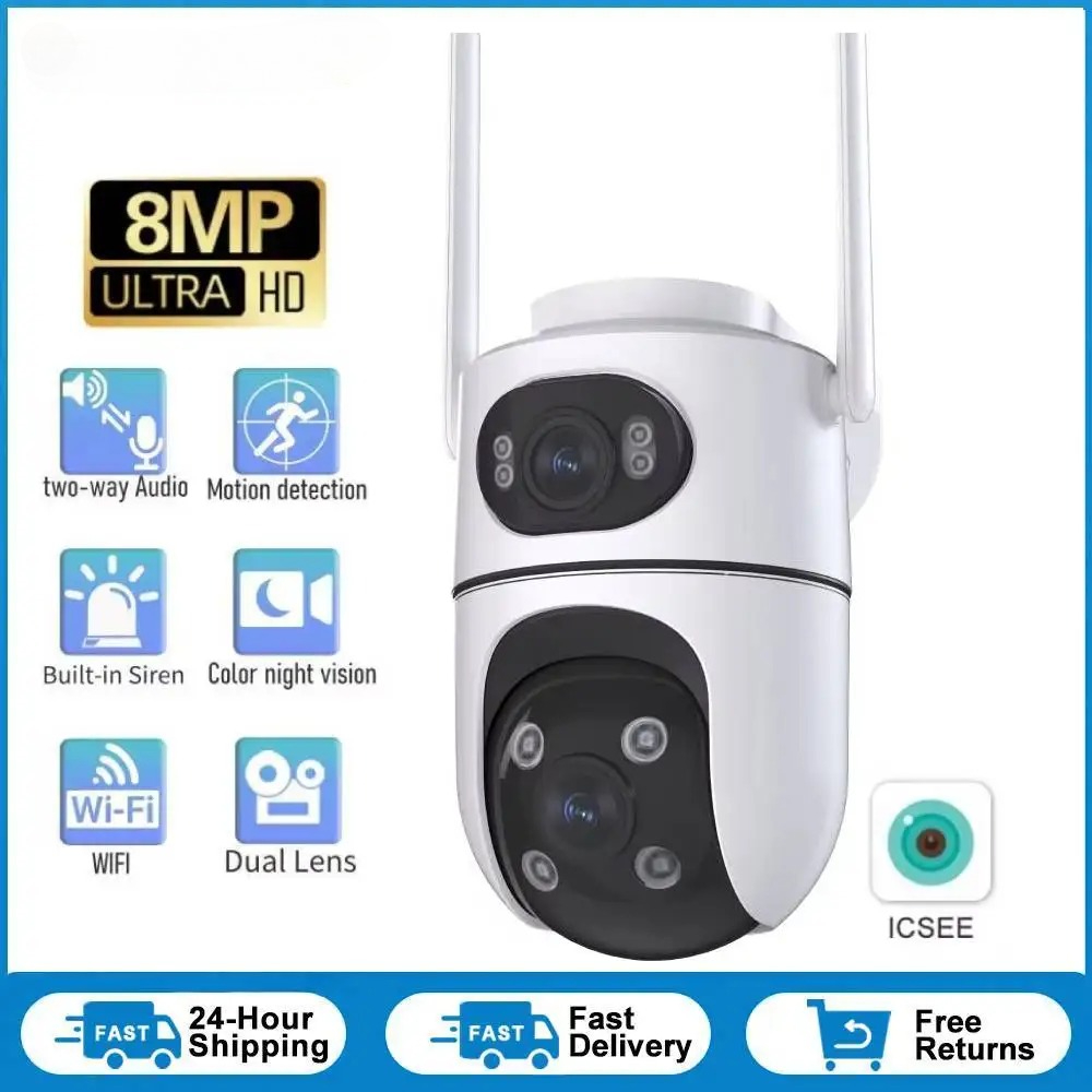 Securexpert 4K 8MP Dual Lens Wifi Camera Outdoor PTZ Night Vision Dual ...