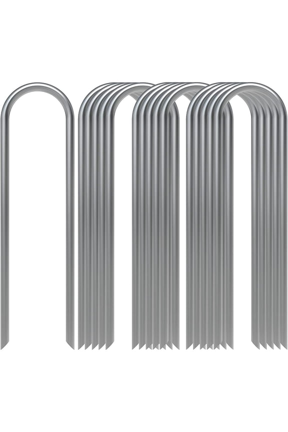 Securing Clip Holiday Gifts 16 Pack Garden Staples 6 Inch Soaker Hose Stakes 11 Gauge Drip Line Irrigation Stakes Water Hose Hooks Galvanized U Pins Sod Nails