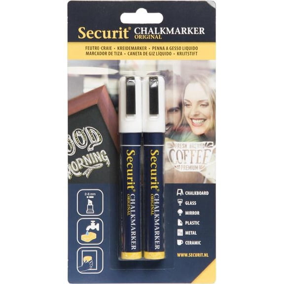 Securit BL-SMA510-WT 6mm Liquid Chalkmarker, White