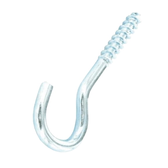 Securit Zinc Plated Screw Hook (Pack Of 4)
